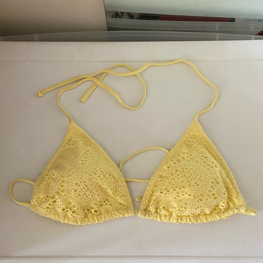 Floral Triangle Bikini Top